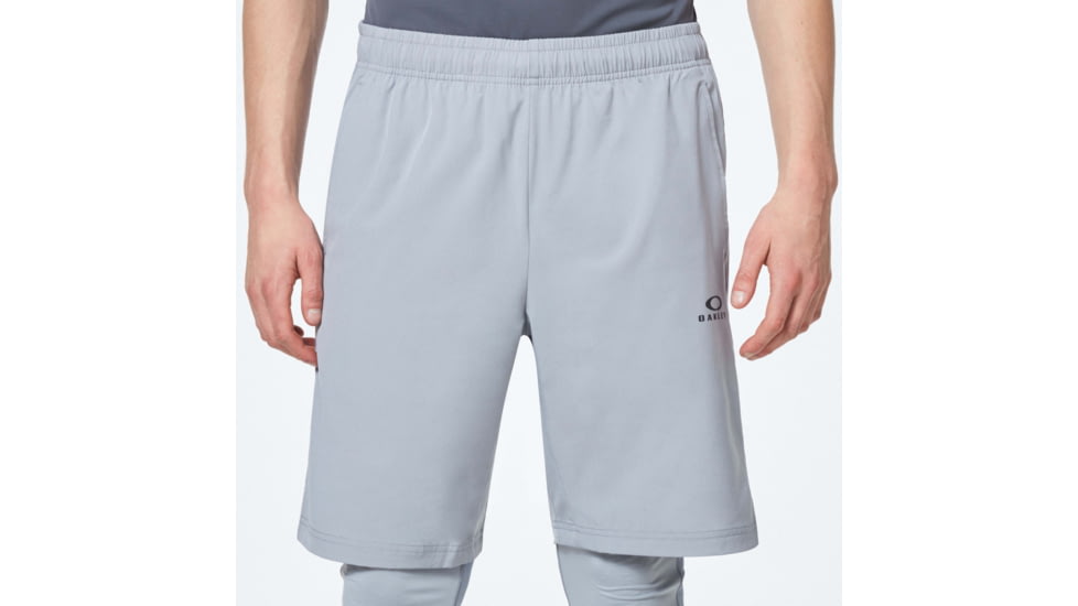 Oakley Foundational Training Short 9in- Mens, Fog Grey, Extra Large, FOA400441-27G-XL