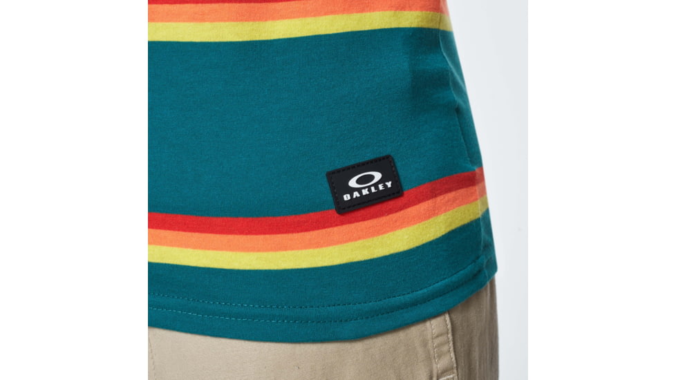 Oakley Four Stripes Short Sleeve Tee - Mens, Forest Town, Small, FOA400078-74F-S
