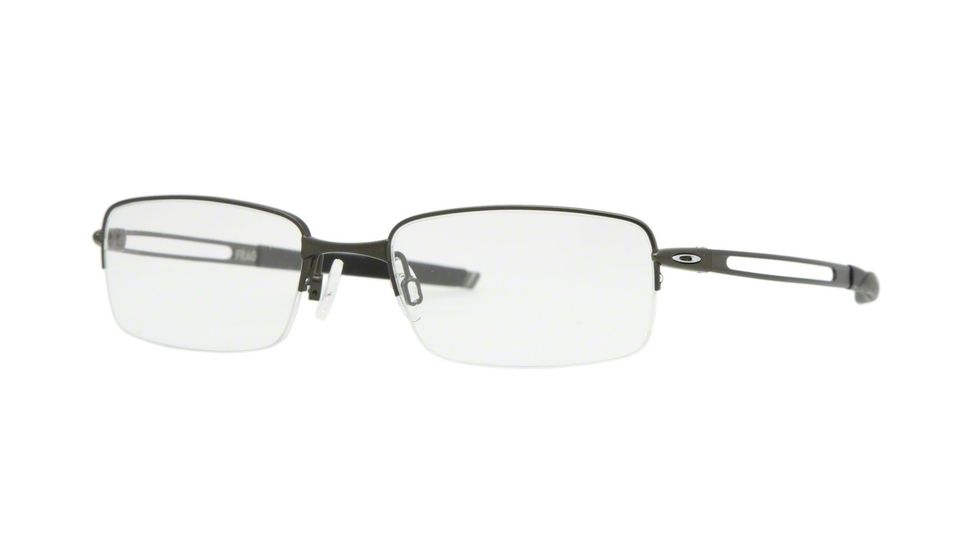 Oakley FRAG OX5045 Prescription Eyeglasses 504503-53 - Pewter Frame, Clear Lenses