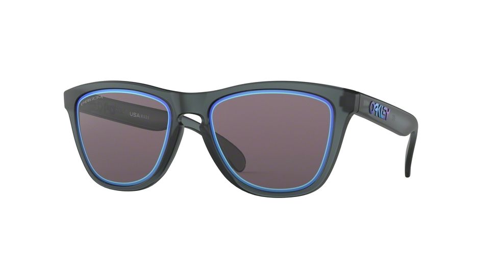 Oakley Frogskins A OO9245 Single Vision Prescription Sunglasses, 54mm, Matte Crystal Black, OO9245-924579-54-SV