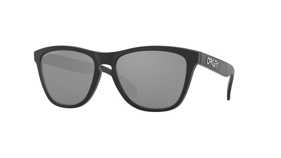 Oakley Frogskins A OO9245 Single Vision Prescription Sunglasses, 54mm, Matet Black, OO9245-924587-54-SV