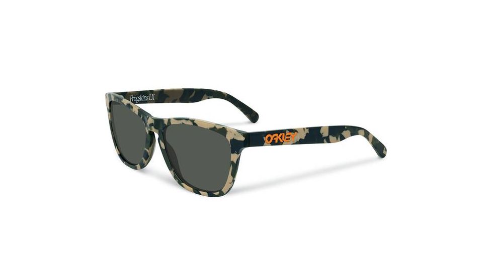 Oakley Frogskins LX Eric Koston Series Mens Sunglasses, Matte Camo Frame, Dark Grey Lens OO2043-12