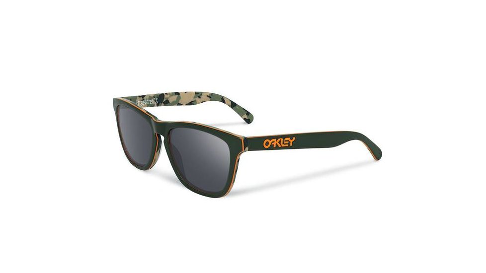 Oakley Frogskins LX Eric Koston Series Mens Sunglasses, Matte Camo Green Frame, Black Iridium Lens OO2043-14