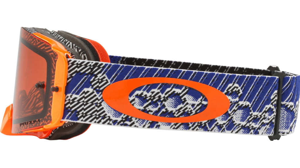 Oakley Front Line MX Goggle w/PrzmMX Bronze, Blue/Orange, OO7087-16