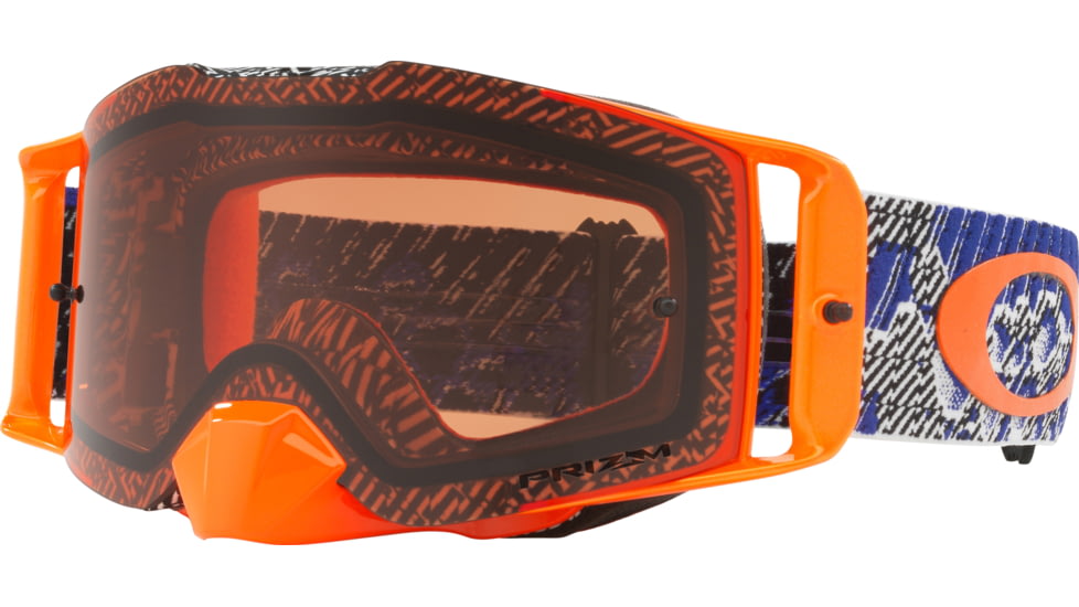 Oakley Front Line MX Goggle w/PrzmMX Bronze, Blue/Orange, OO7087-16