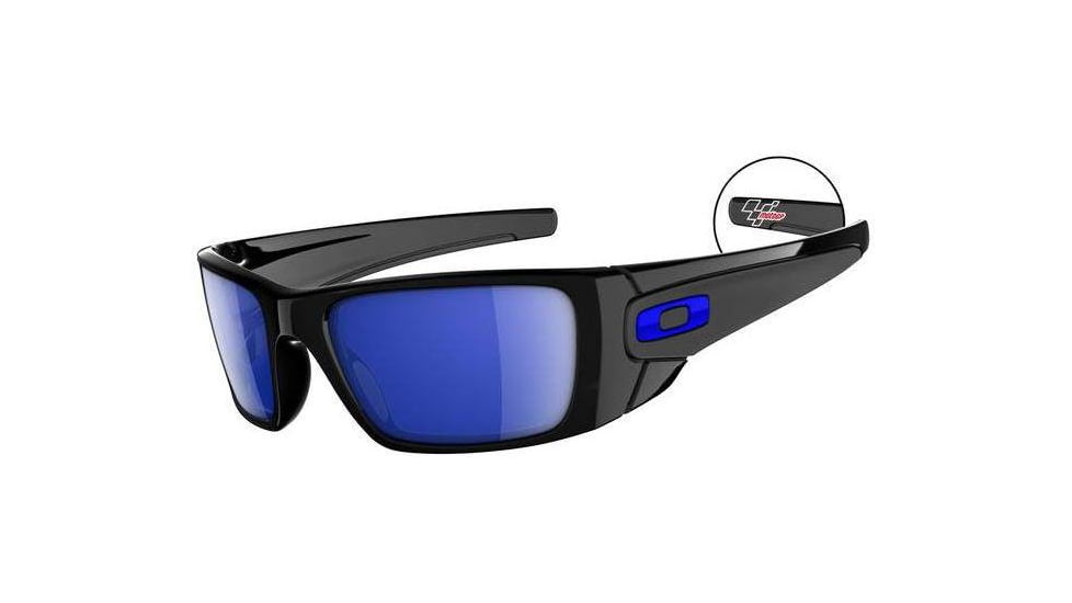 Oakley Fuel Cell Moto GP Polished Black Frame w/ Ice Iridium Lenses Sunglasses OO9096-12