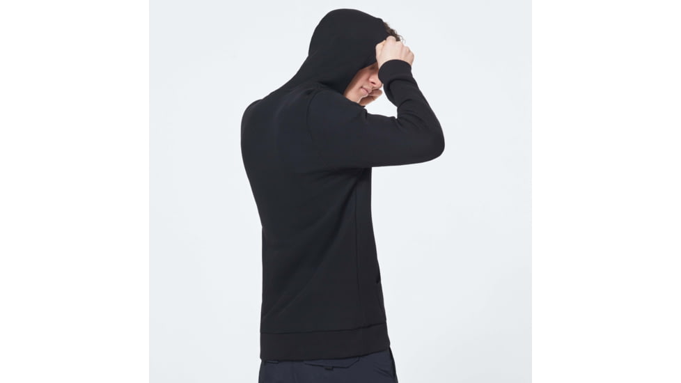 Oakley Full Zip Basic Fleece Hoodie - Mens, Blackout, Medium, FOA400607-02E-M