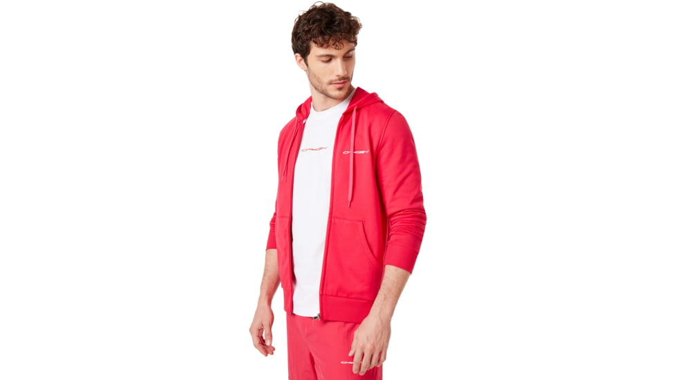 Oakley Full Zip Basic Fleece Hoodie - Mens, Virtual Pink, Medium, 472568-89D-M