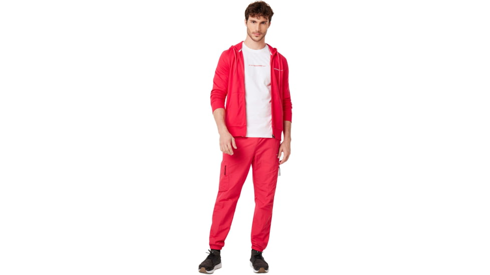 Oakley Full Zip Basic Fleece Hoodie - Mens, Virtual Pink, Medium, 472568-89D-M