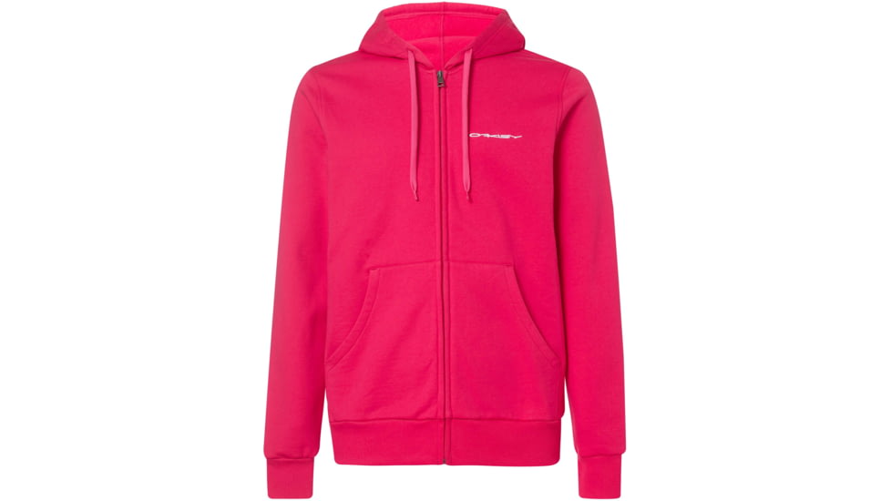 Oakley Full Zip Basic Fleece Hoodie - Mens, Virtual Pink, Medium, 472568-89D-M