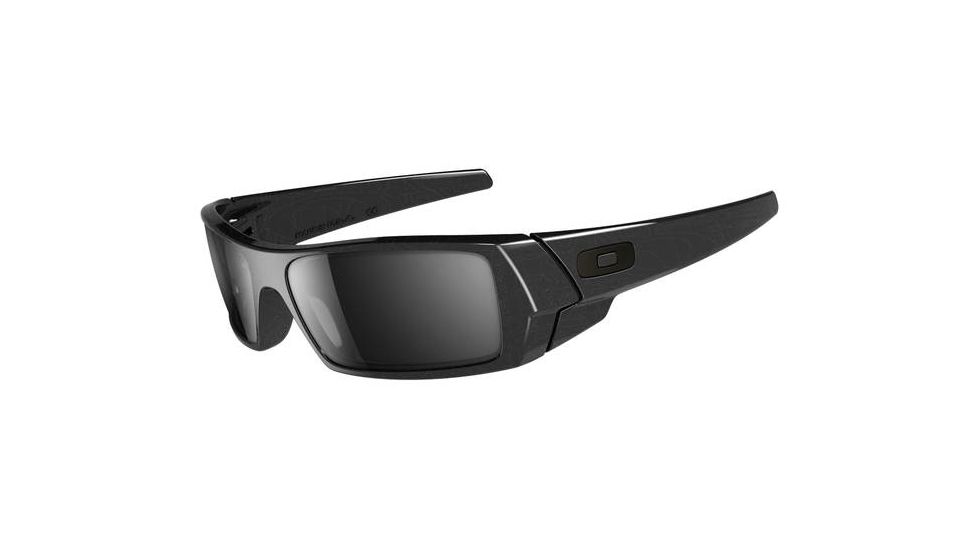 Oakley Gascan (Asian Fit) Sunglasses, Polished Black/Dark GreyHstTxt Frame and Black Iri OO9105-04