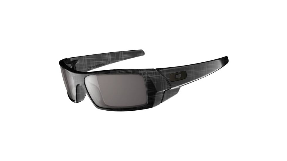 Oakley GasCan Single Vision Prescription Sunglasses - Black Plaid Frame 24-296