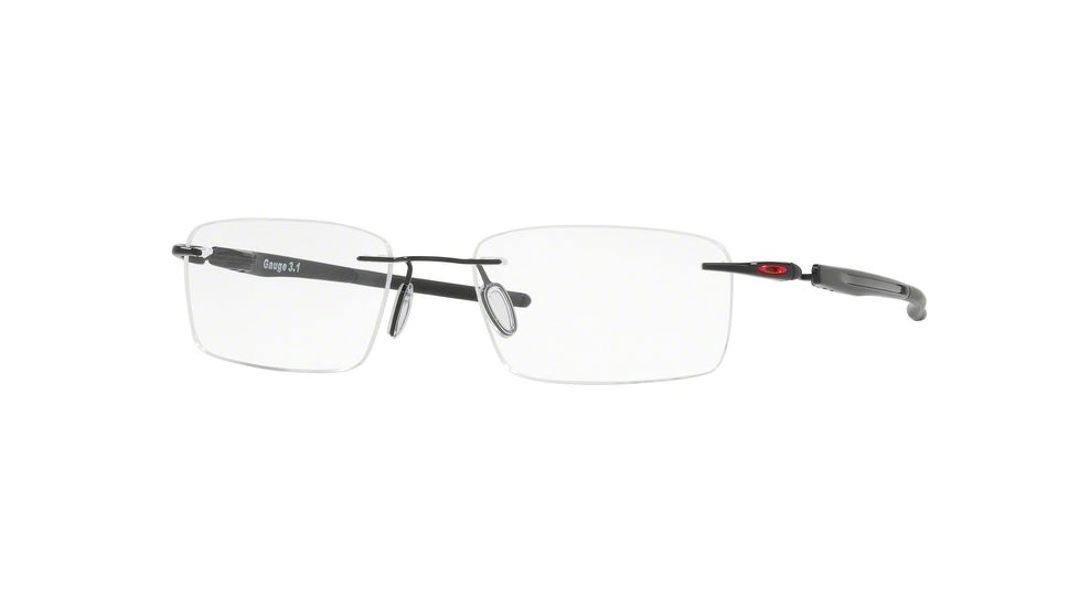 Oakley GAUGE 3.1 OX5126 Bifocal Prescription Eyeglasses 512604-52 - Polished Black Frame, Clear Lenses