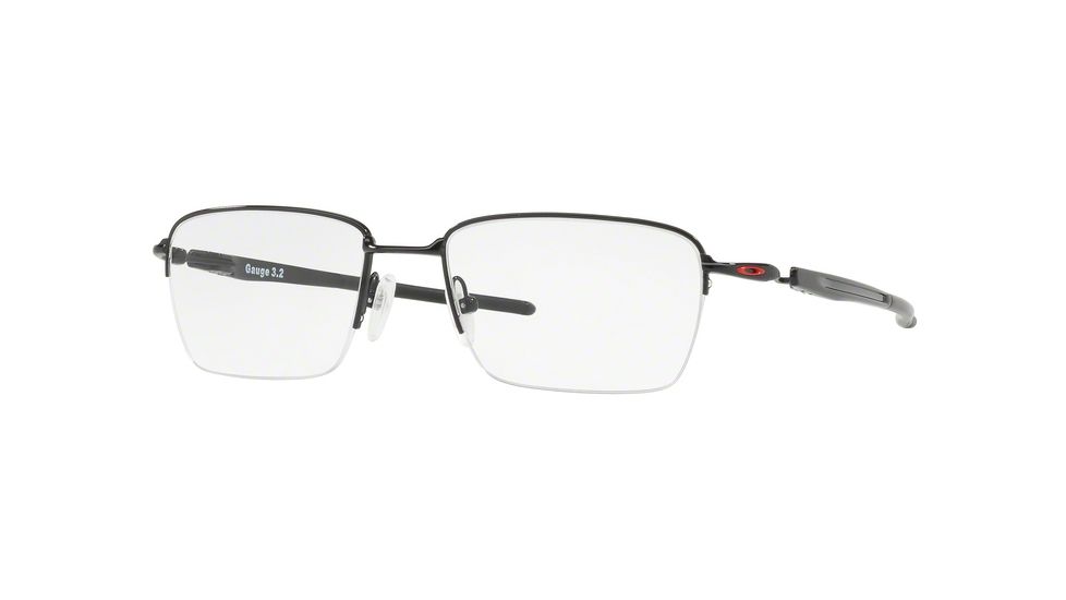 Oakley GAUGE 3.2 BLADE OX5128 Eyeglass Frames 512804-52 - Polished Black Frame, Clear Lenses