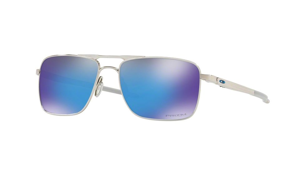 Oakley GAUGE 6 OO6038 Single Vision Prescription Sunglasses OO6038-603802-57 - Lens Diameter 57 mm, Frame Color Polished Chrome