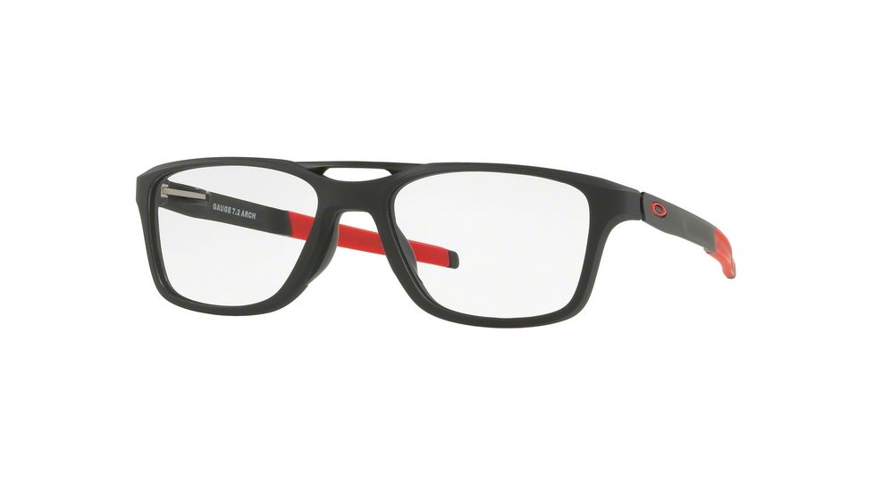 Oakley GAUGE 7.2 ARCH OX8113 Eyeglass Frames 811304-55 - Satin Black Frame, Clear Lenses