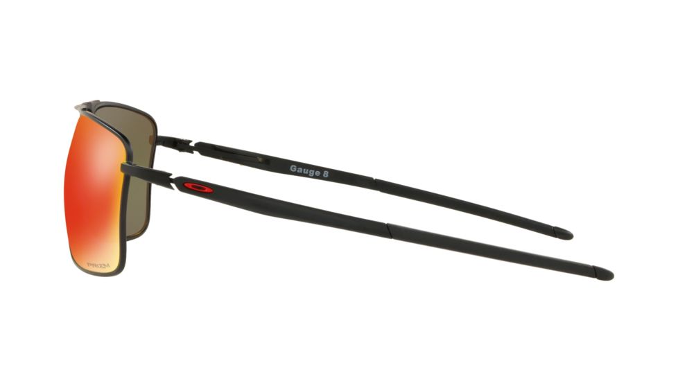 Oakley GAUGE 8 OO4124 Single Vision Prescription Sunglasses, 57mm, Matte Black, OO4124-412413-57-SV