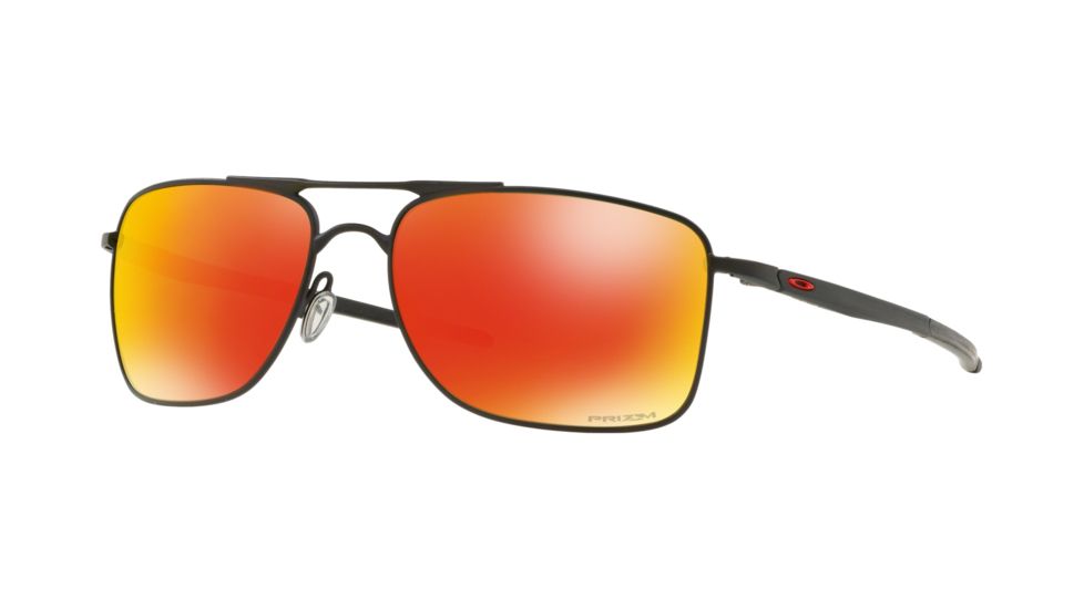 Oakley GAUGE 8 OO4124 Single Vision Prescription Sunglasses, 57mm, Matte Black, OO4124-412413-57-SV