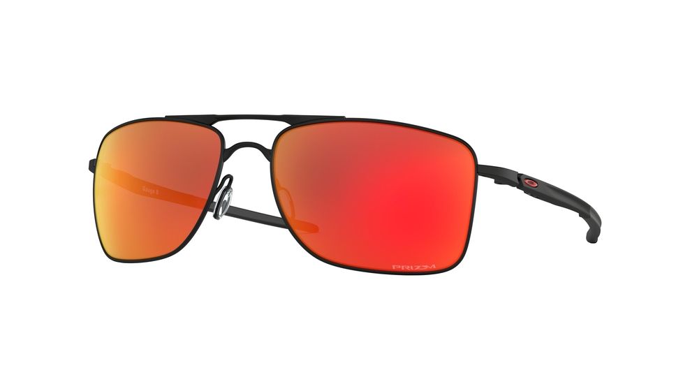 Oakley GAUGE 8 OO4124 Single Vision Prescription Sunglasses OO4124-412413-62 - Lens Diameter 62 mm, Frame Color Matte Black