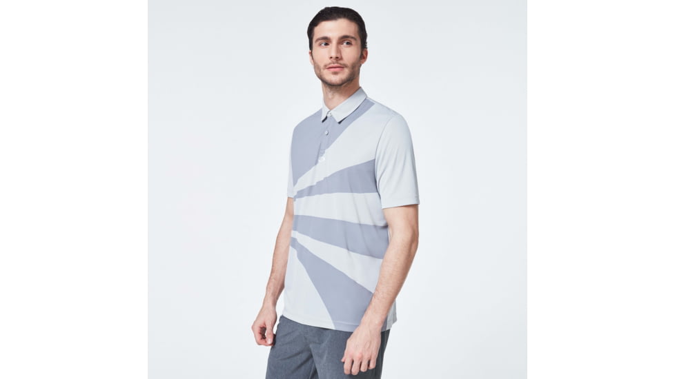 Oakley Geometric Swing Polo - Mens, Fog Grey, Extra Small, FOA400126-27G-XS