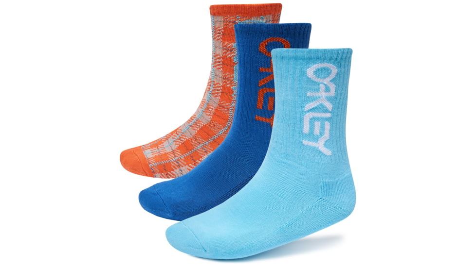 Oakley Golf Socks Tnp, 3 Pieces - Mens, Bright Azur, Large/Extra Large, 93354-6BB-L/XL