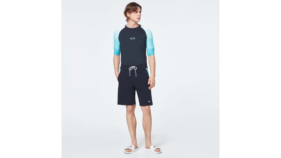 Oakley Grad Stripes Short Sleeve Rashguard T-Shirt - Mens, Blackout, Small, FOA400102-02E-S