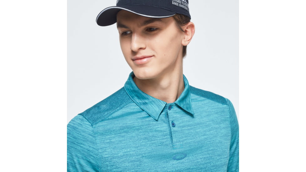 Oakley Gradient Gravity Polo 2.0 - Mens, Wave Blue Hthr, Large, FOA400215-98E-L