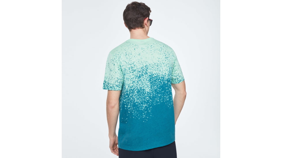Oakley Gradient Spray Short Sleeve Tee - Mens, Gradient Green Print, Large, FOA400062-93N-L