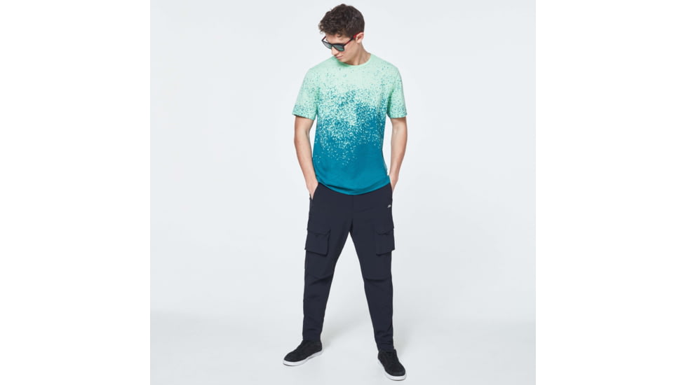 Oakley Gradient Spray Short Sleeve Tee - Mens, Gradient Green Print, Large, FOA400062-93N-L