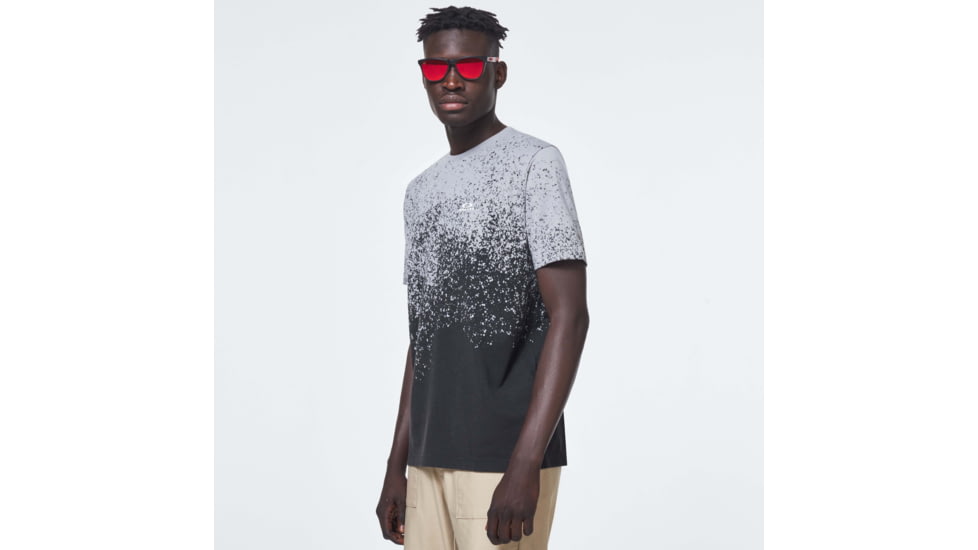 Oakley Gradient Spray Short Sleeve Tee - Mens, Gradient Grey Print, Extra Large, FOA400062-95G-XL