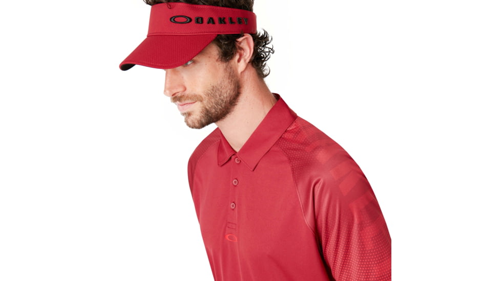 Oakley Graphic Logo Sleeves Polo - Mens, Raspberry, Extra Large, 434433-45A-XL