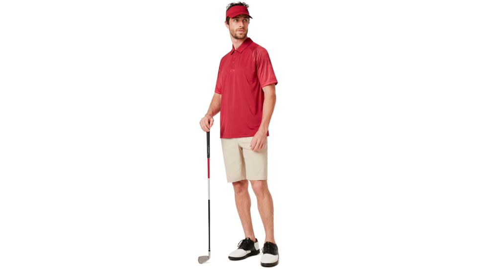 Oakley Graphic Logo Sleeves Polo - Mens, Raspberry, Extra Large, 434433-45A-XL