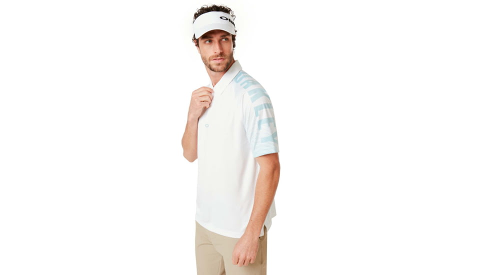 Oakley Graphic Logo Sleeves Polo - Mens, White, Large, 434433-100-L