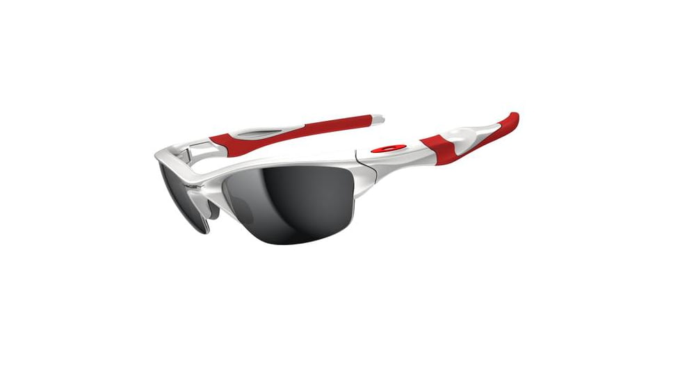 Oakley Half Jacket 2.0 Mens Sunglasses Polished White Frame, Black Iridium Lens OO9144-17