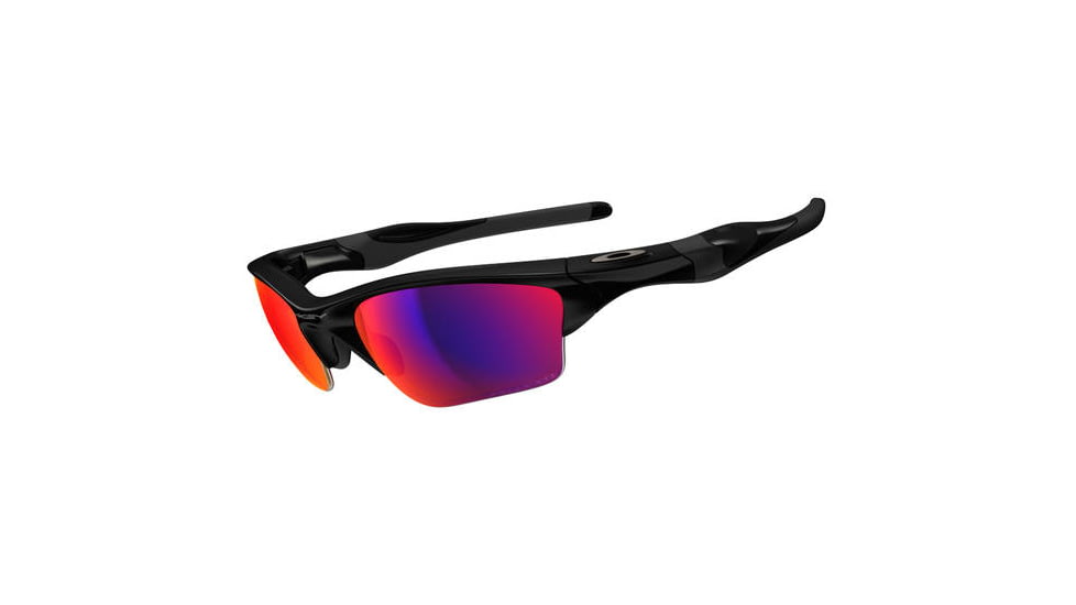Oakley Half Jacket 2.0 XL Sunglasses, OO Red Iridium Polarized Lens, Polished Black Frame OO9154-27