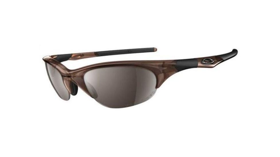 Oakley Half Jacket Brown Smoke/Tungsten Iridium Polarized Lenses Progressive Rx Sunglasses 12-896