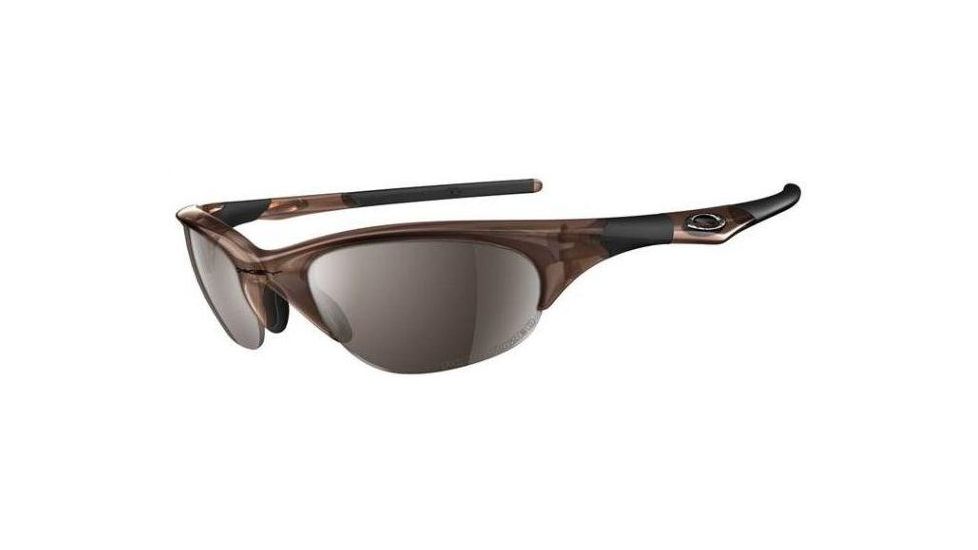 Oakley Half Jacket Brown Smoke/Tungsten Iridium Polarized Lenses Sunglasses 12-896