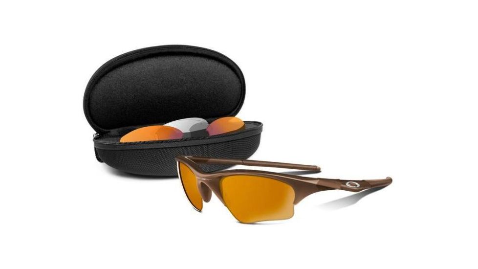 Oakley Half Jacket XLJ Array Matte Rootbeer Frame w/ Bronze, G20, Persimmon Lenses Sunglasses 03-662