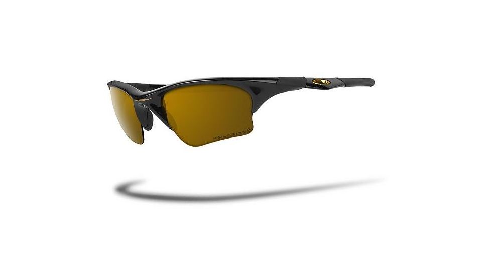 Oakley Half Jacket XLJ Jet Black /Gold Iridium Polarized Lenses Sunglasses 12-803