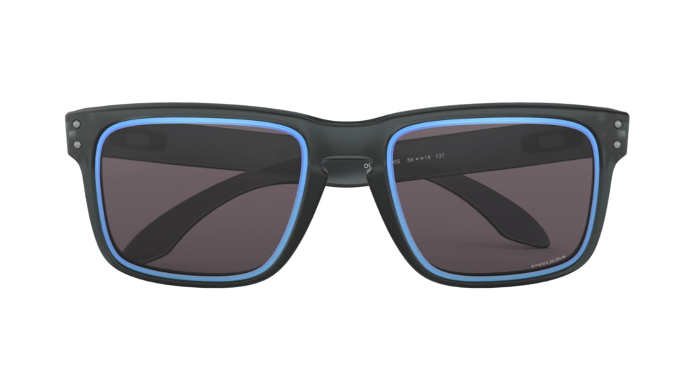 Oakley Holbrook A OO9244 Single Vision Prescription Sunglasses, 56mm, Matte Crystal Black, OO9244-924439-56-SV