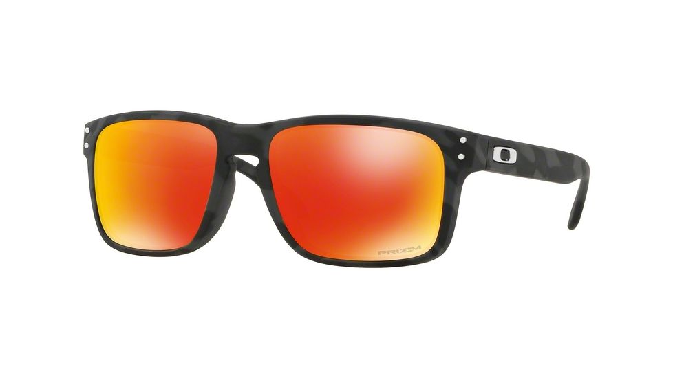 Oakley Holbrook A OO9244 Single Vision Prescription Sunglasses, 56mm, Black/Camo, OO9244-924432-56-SV