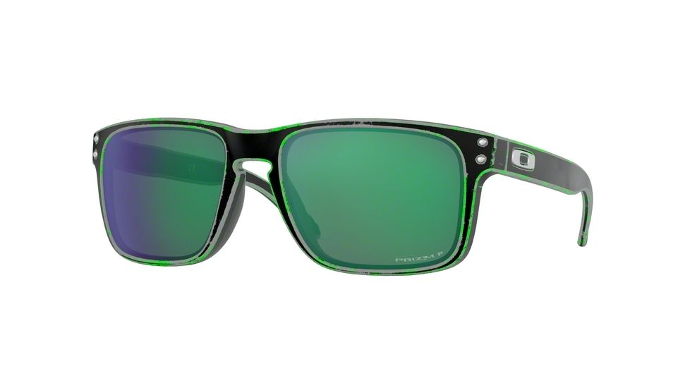 Oakley Holbrook A OO9244 Single Vision Prescription Sunglasses, 56mm, Raceworn Green, OO9244-924444-56-SV
