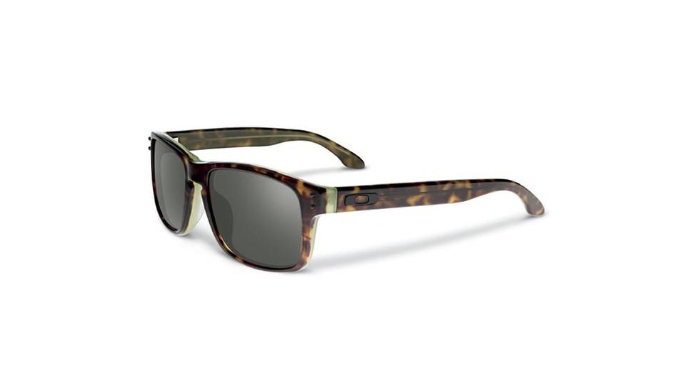Oakley Holbrook LX Mens Sunglasses, Tortoise Green Frame, Dark Grey Lens OO2048-01