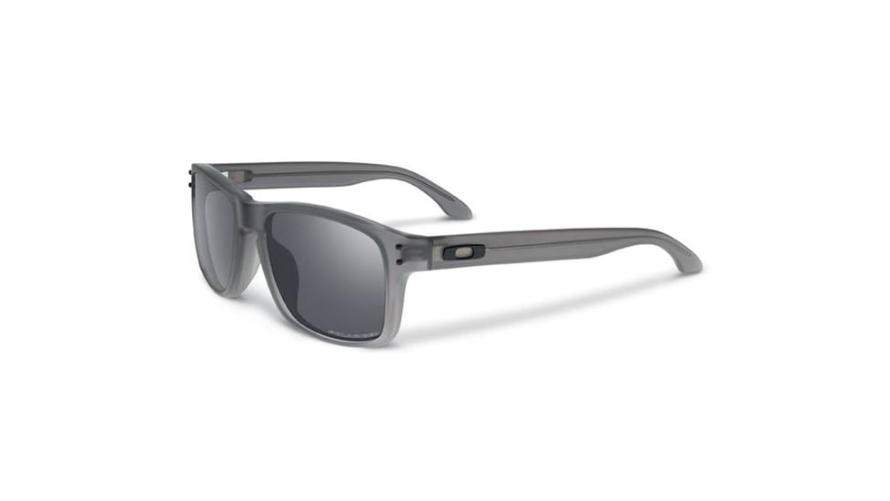 Oakley Holbrook LX Mens Sunglasses, Satin Smoke Frame, Black Iridium Polarized Lens OO2048-04