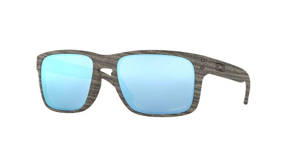 Oakley Holbrook Sunglasses - Men's, Wood Grain Frame, Prizm Deep H2o Polarized Lenses, OO9102-9102J9-55