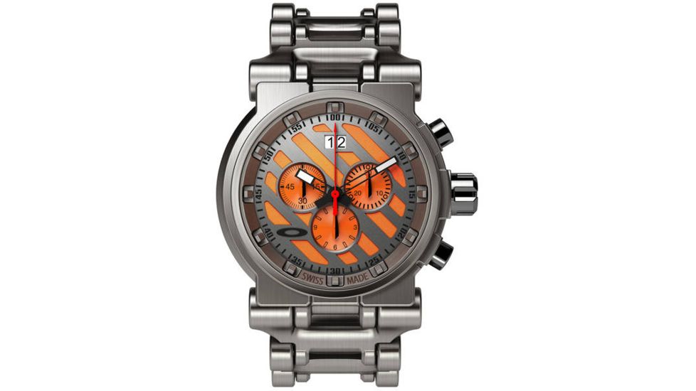 Oakley Hollow Point Quartz Watch, Orange Dial and Titanium Strap w/ Titanium Case 10-047