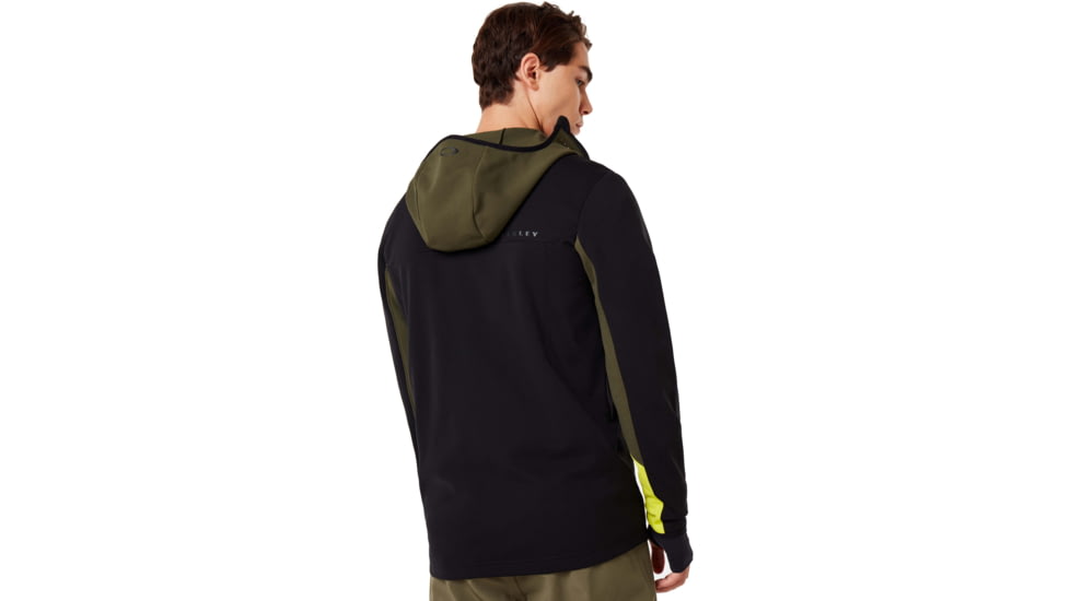 Oakley Hot Springs Thermal Fleece Full Zip - Mens, Blackout, Extra Large, 461772-02E-XL