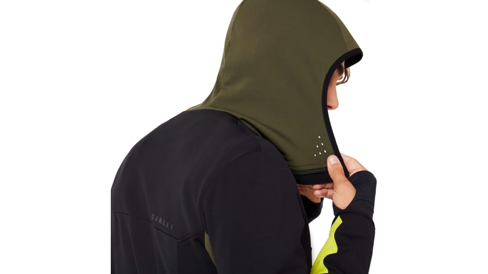 Oakley Hot Springs Thermal Fleece Full Zip - Mens, Blackout, Extra Large, 461772-02E-XL