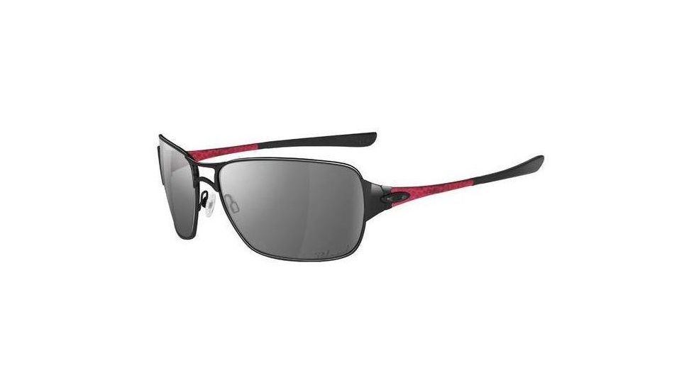 Oakley Impatient Polished Black Frame w/ Grey Polarizedize Lenses Sunglasses 12-998