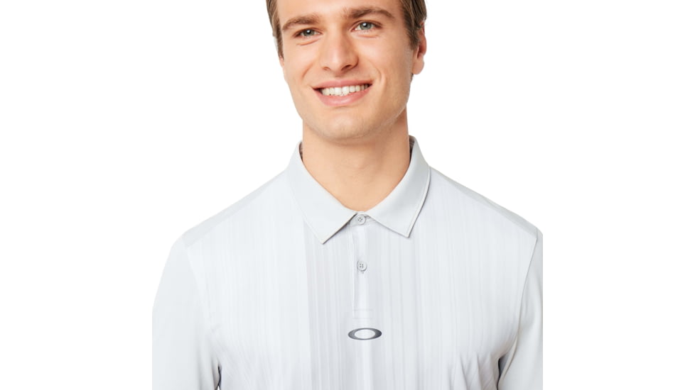 Oakley Infinity Line Golf Polo Short Sleeve Crs - Mens, Light Grey, Extra Small, 434309CRS-202-XS